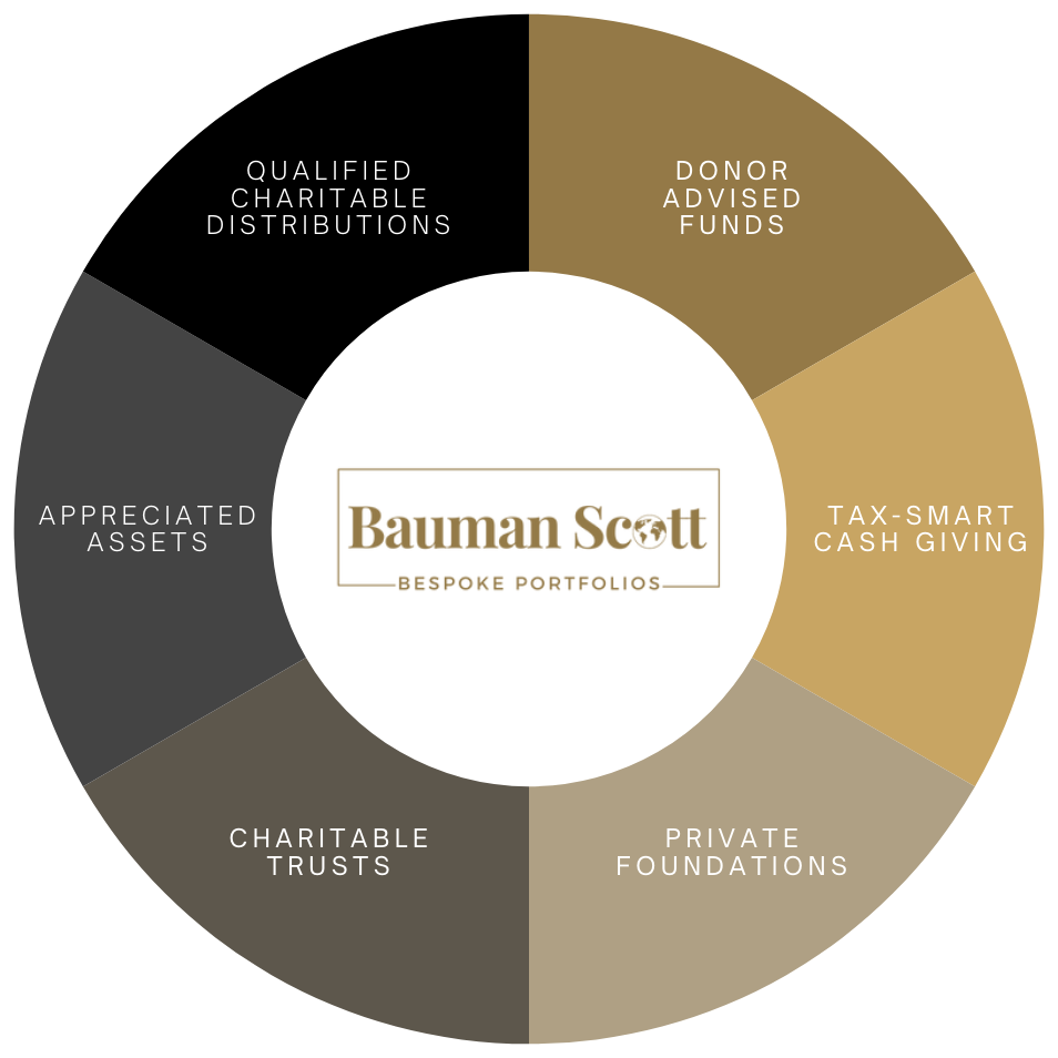 Charitable Giving Strategies We Design - pie chart